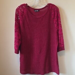 BloomChic Burgundy Knit Top
